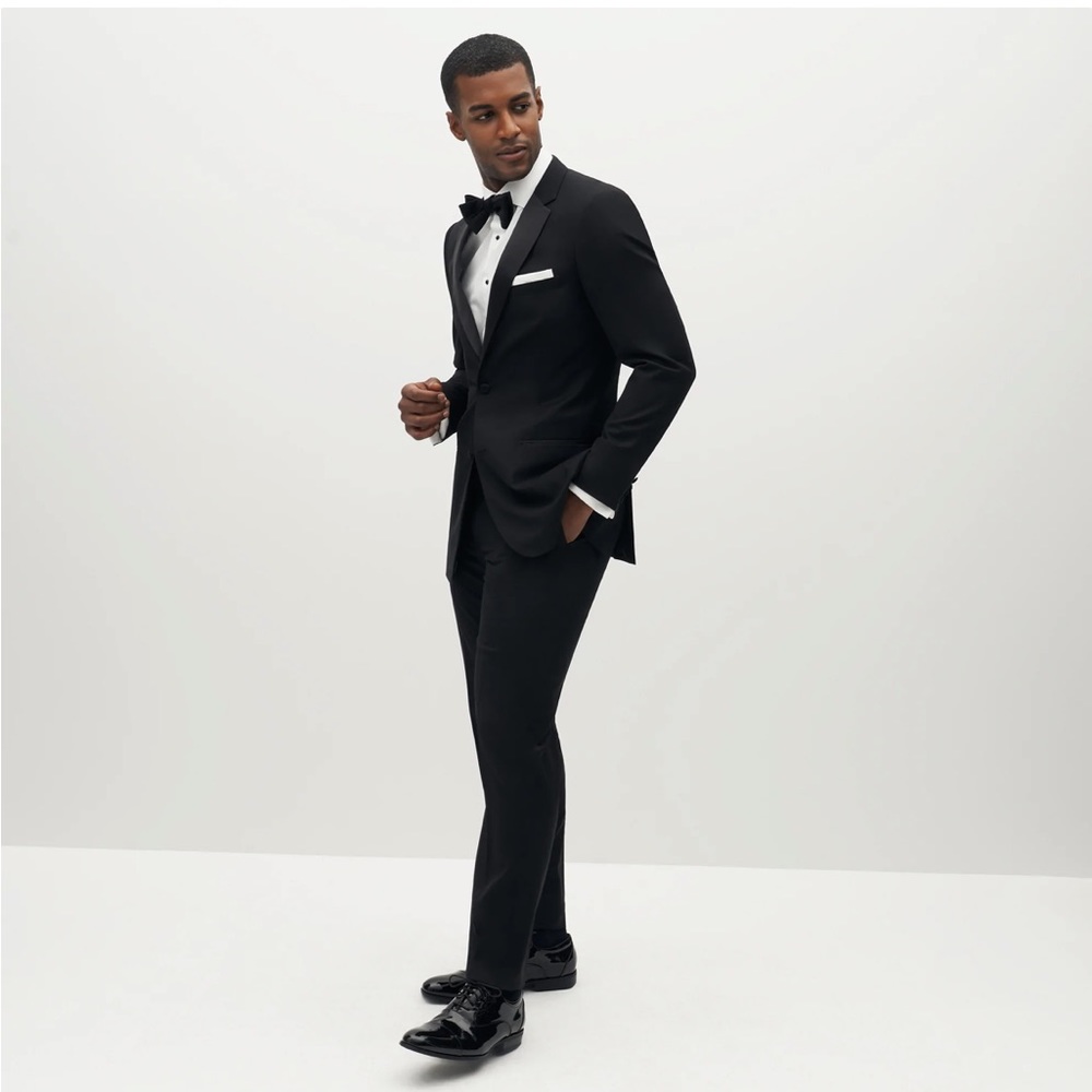 Suit Shop Classic Black Tuxedo Pants Slim